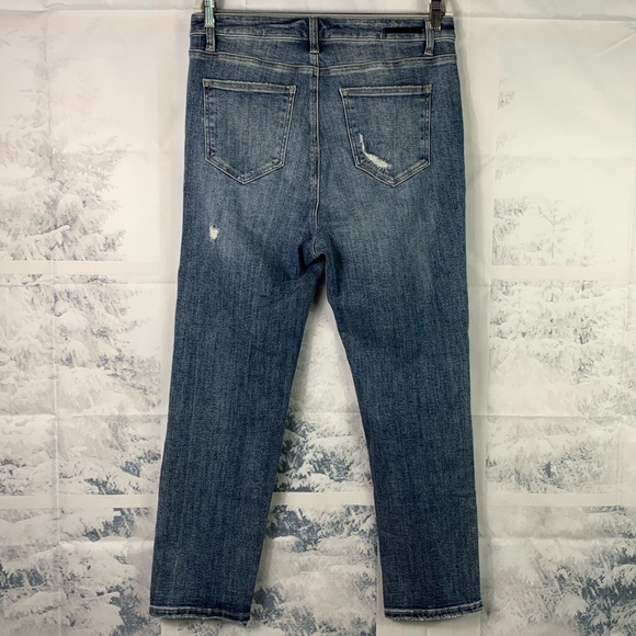 Risen Distressed Girlfriend High Rise Skinny Jeans - Picture 3 of 16